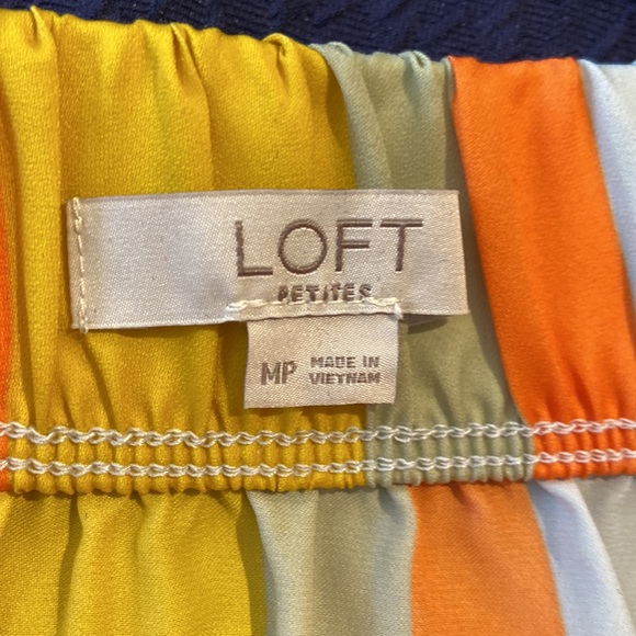 Loft multi-color stripe midi skirt - Picture 6 of 8